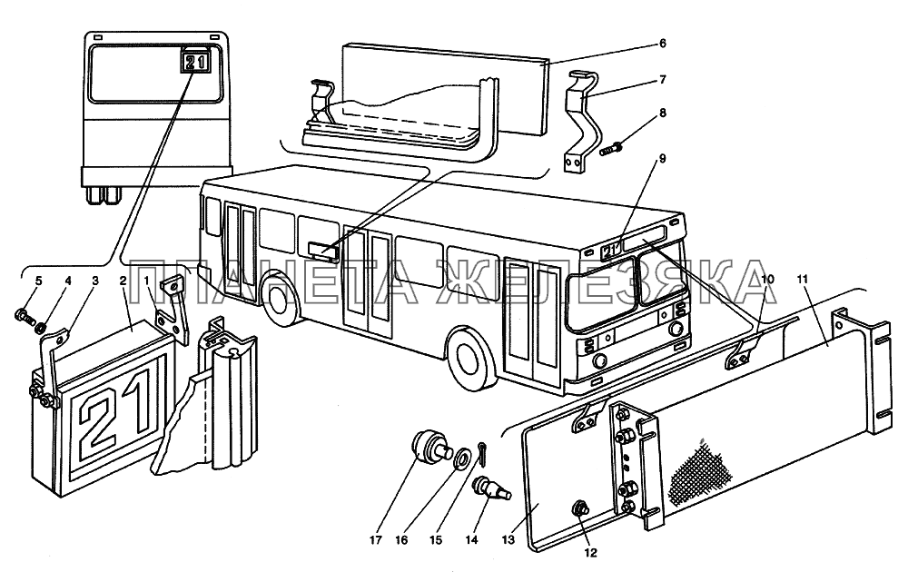Рейсоуказатели ЛиАЗ-5256, 6212 (2006)